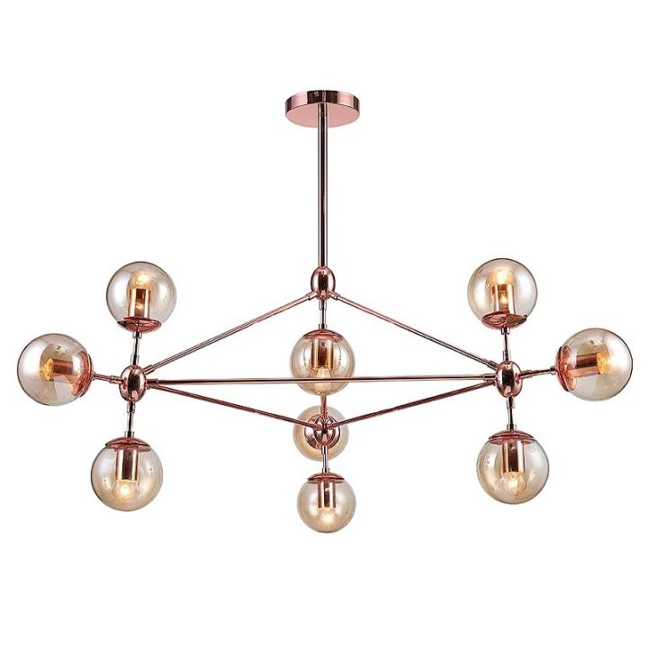 Produto Nova Luz: PEND. ORBE 10X E27 COBRE/CHAMP. R=OP056R BELLA